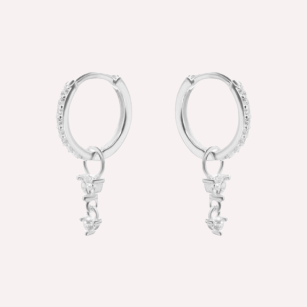 Argollas Huggies doble Heart - Plata 925