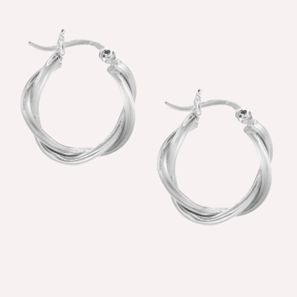 Argollas trenzadas - Plata 925