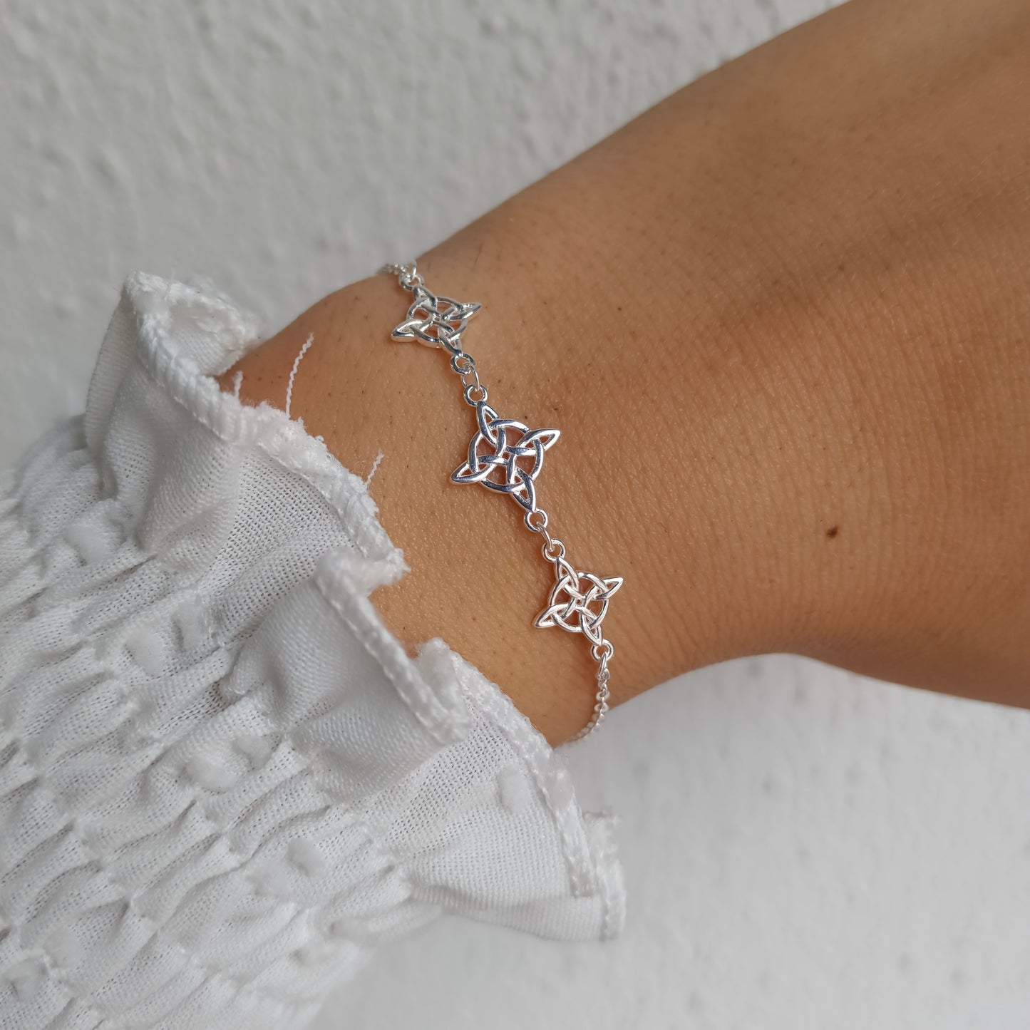 Pulsera Triple Protección Plata 925