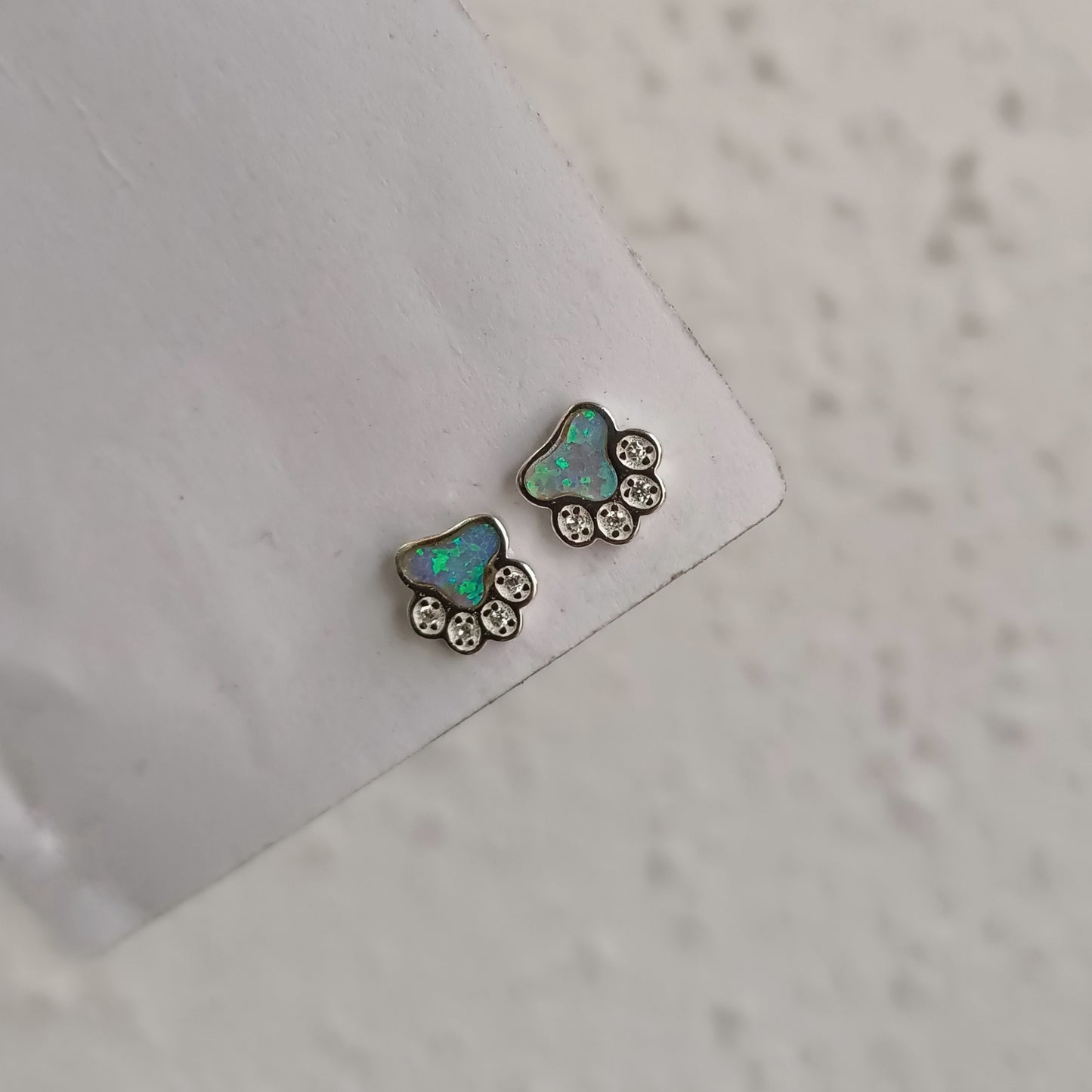 Aros Huella Ópalo - Plata 925