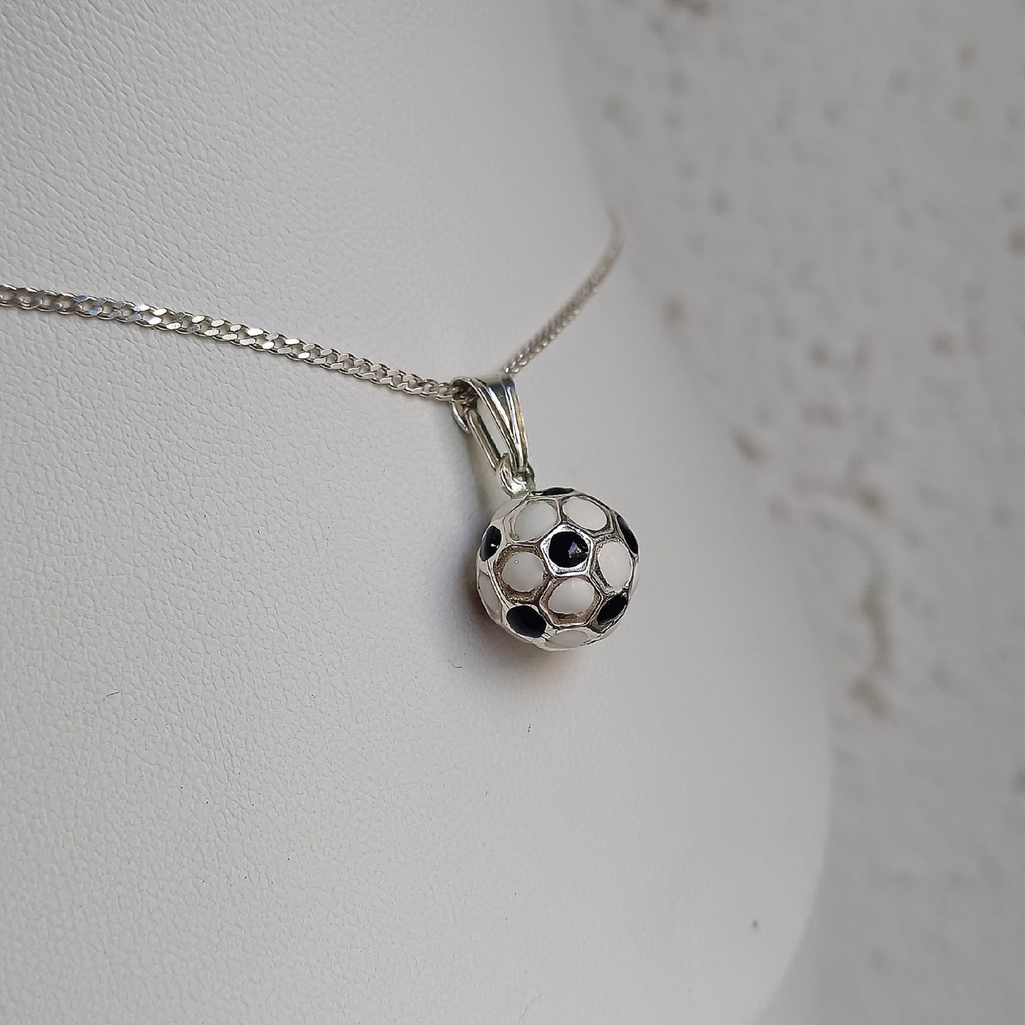 Collar pelota de fútbol - Plata 925
