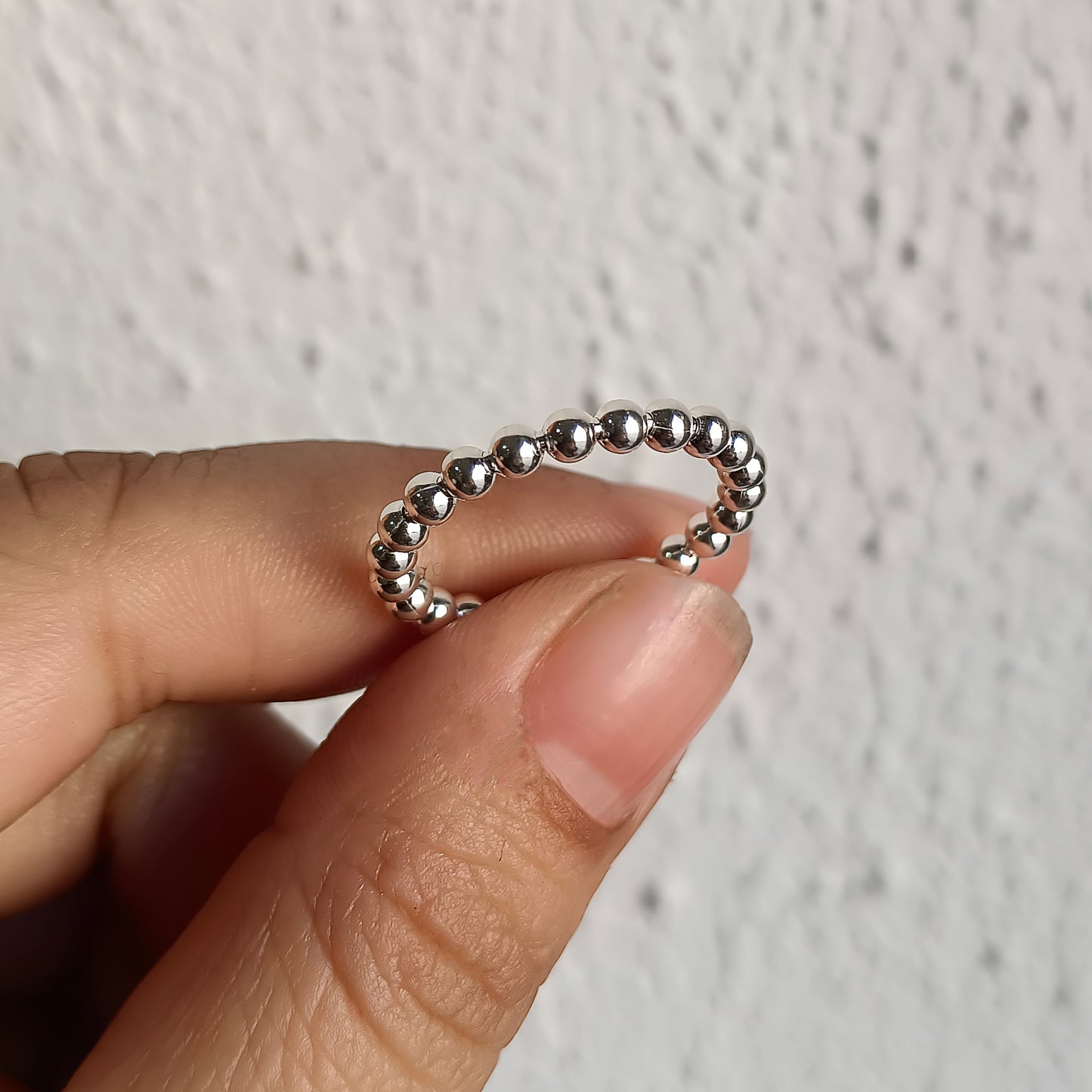 Anillo esferas antiestrés - Plata 925