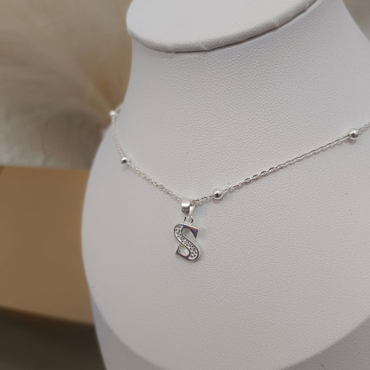 Collar Inicial S - Plata 925