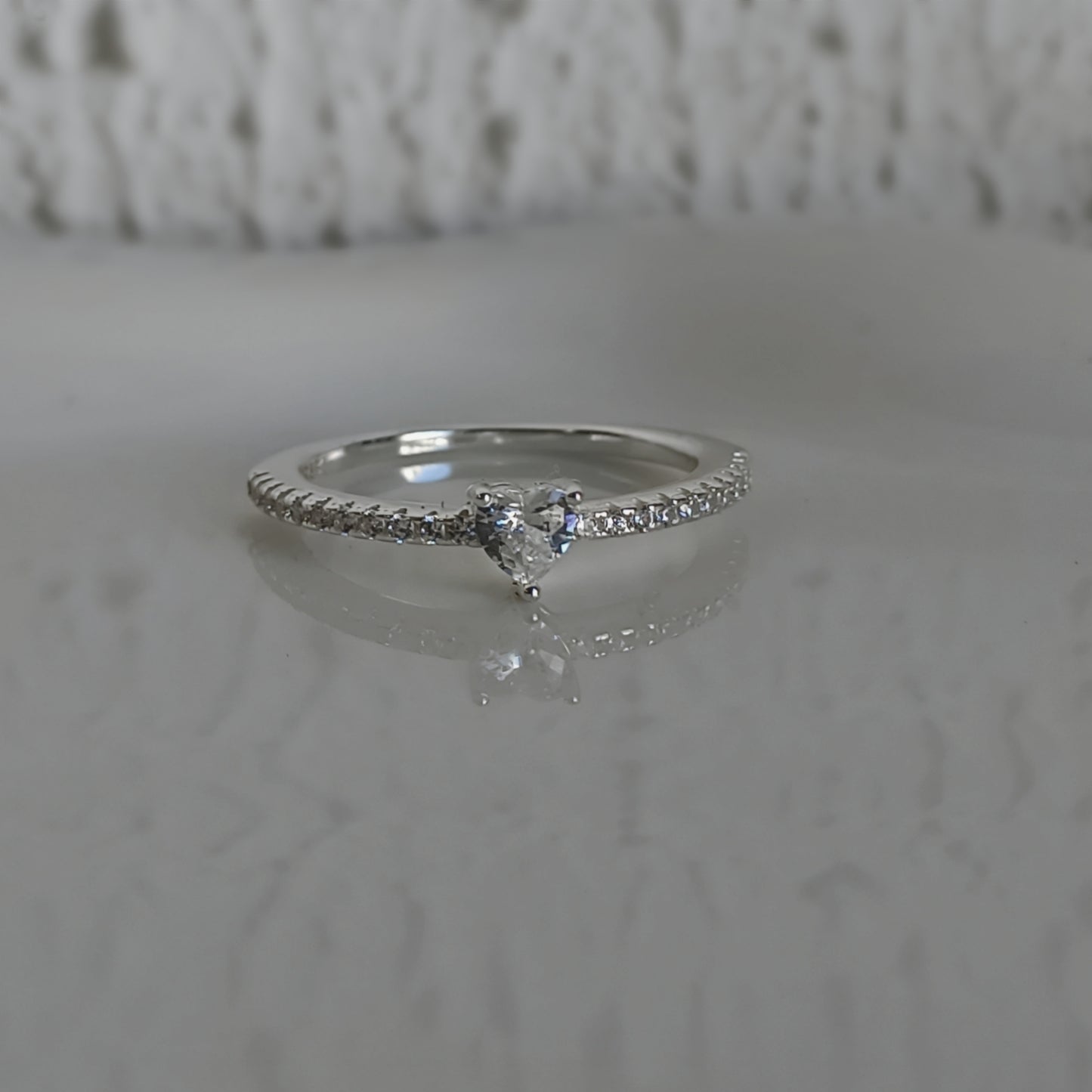 Anillo corazón Bright - Plata 925