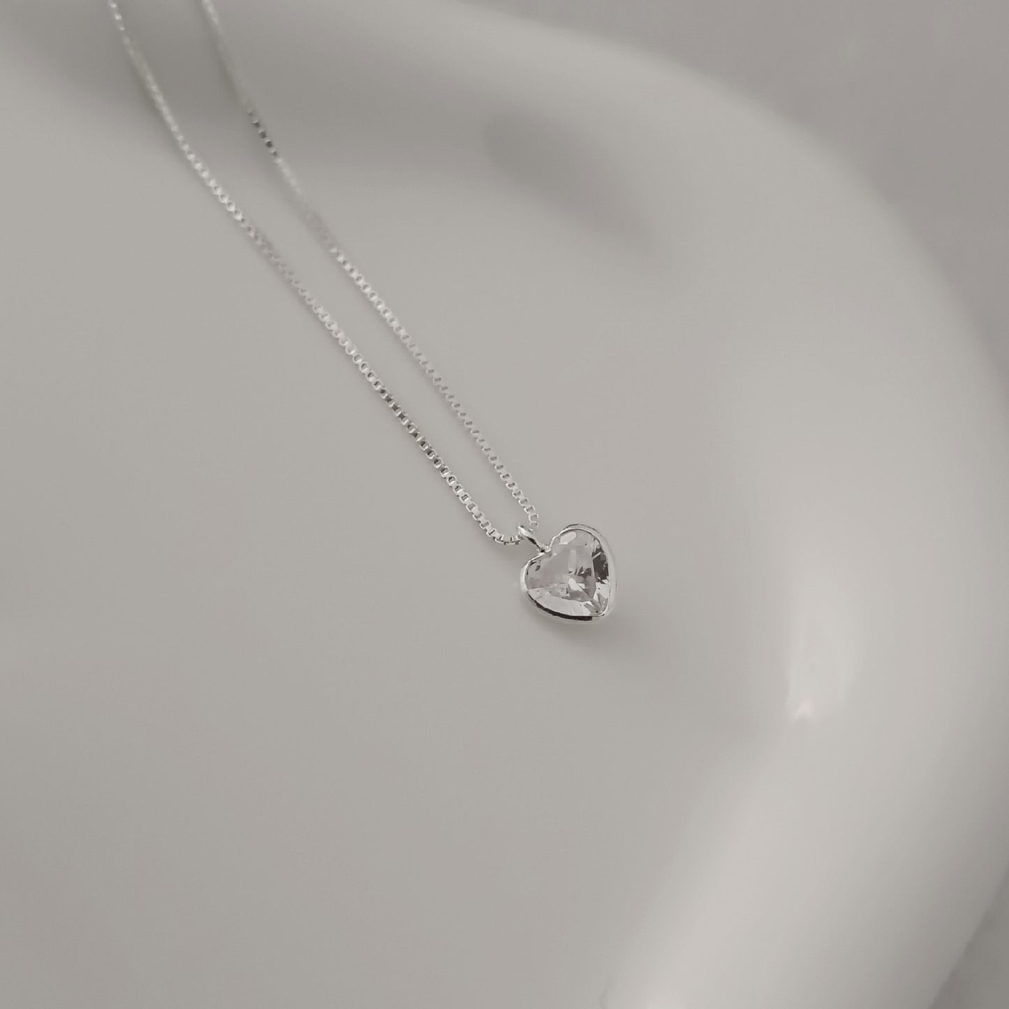 Collar Punto de Luz Corazón - Plata 925