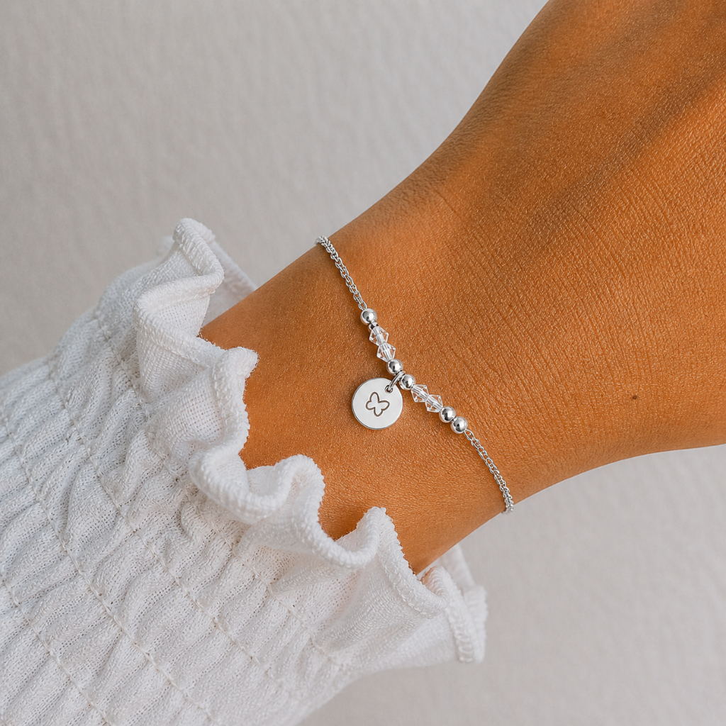 Pulsera Mariposa con cristales Swarovski - Plata 925