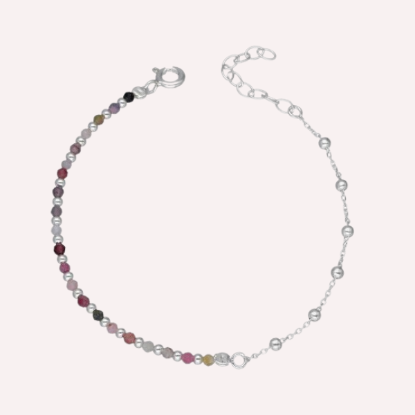 Pulsera cirstales color - Plata 925