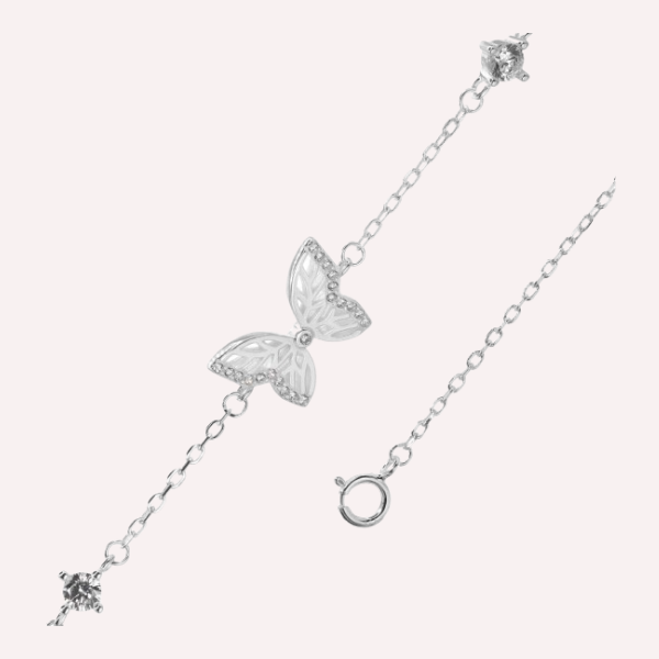 Pulsera Mariposa con Circones - Plata 925