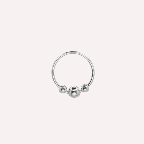 Piercing argollas trio esferas - Plata 925