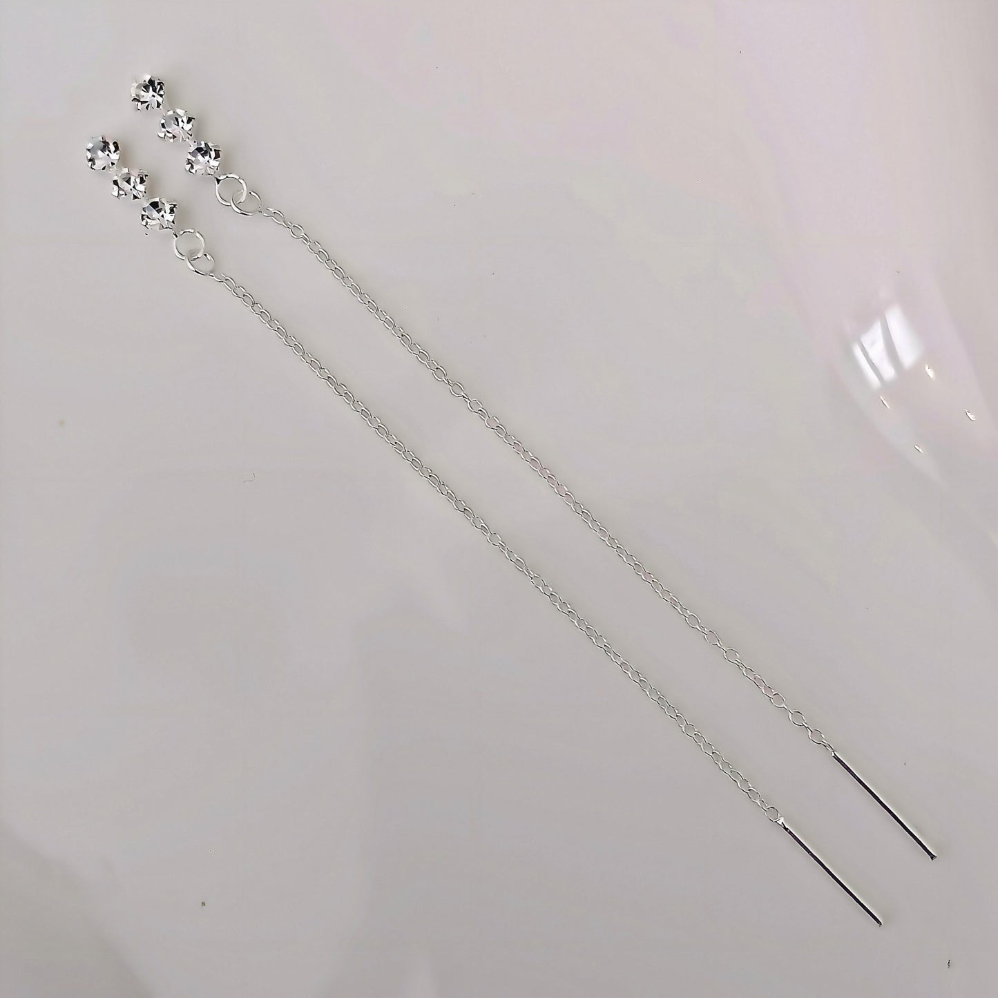 Aros pasadores trío bright - Plata 925