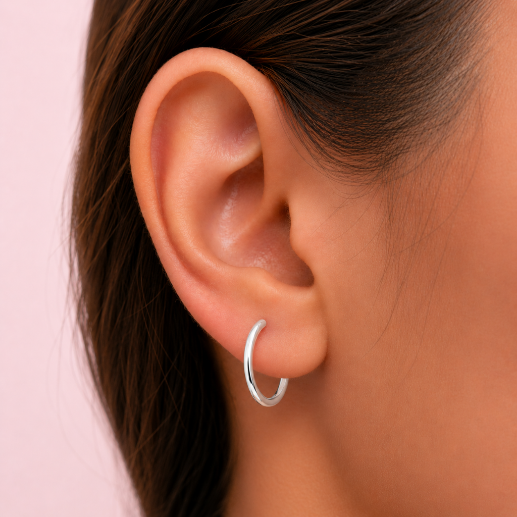 Semi Argollas 16 mm - Plata 925