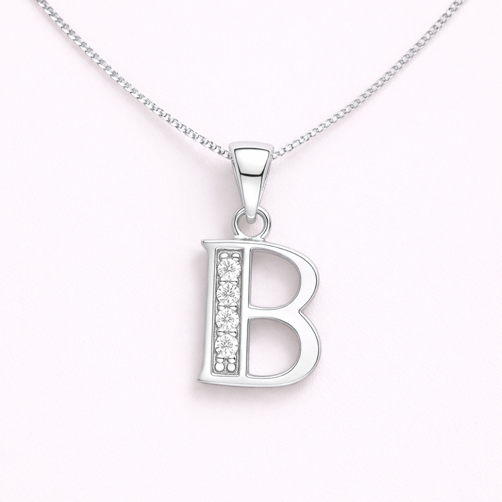 Collar Inicial B - Plata 925 con circones