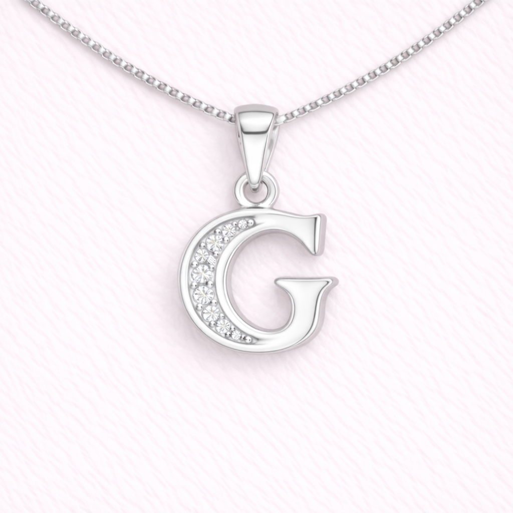 Collar Inicial G - Plata 925 con circones