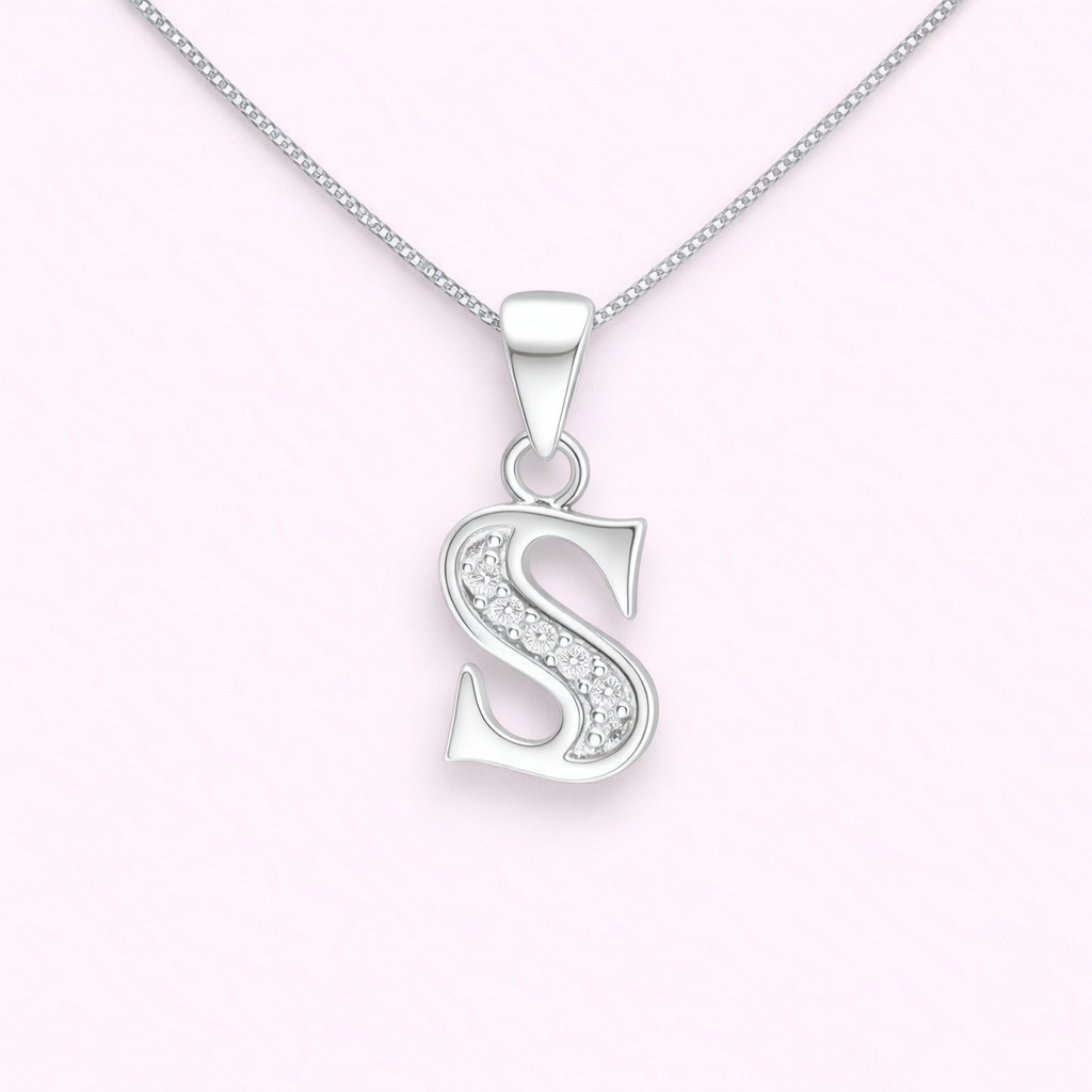 Collar Inicial S - Plata 925