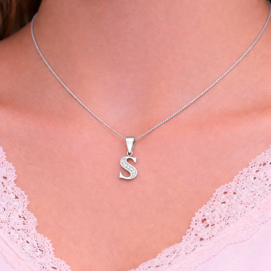 Collar Inicial S - Plata 925
