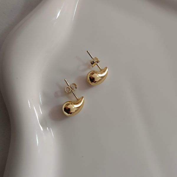 Aros Gota Baño Oro