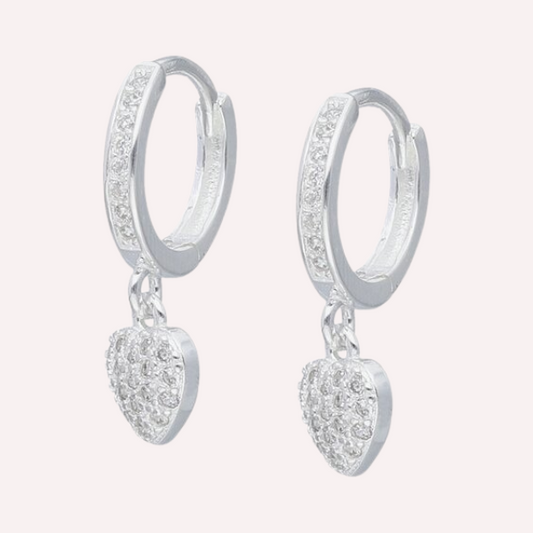 Argollas Huggies Corazón - Plata 925