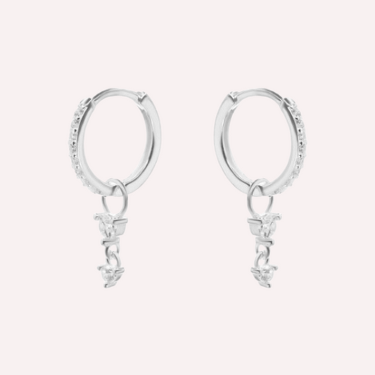 Argollas Huggies doble Heart - Plata 925
