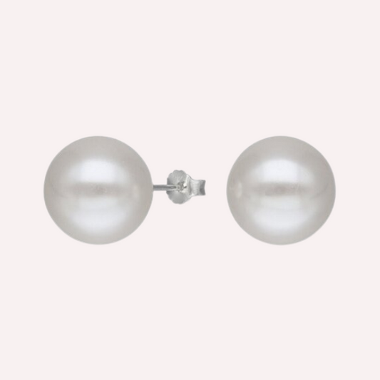 Aros Perla 12mm -  Plata 925
