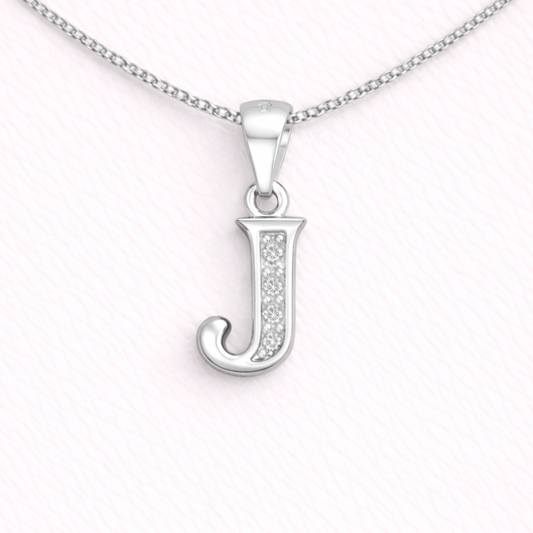 Collar Inicial J - Plata 925