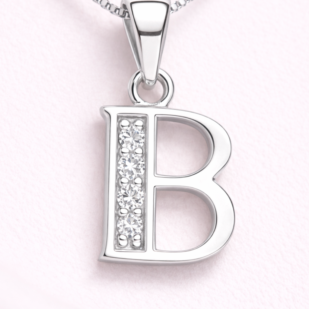 Collar Inicial B - Plata 925 con circones