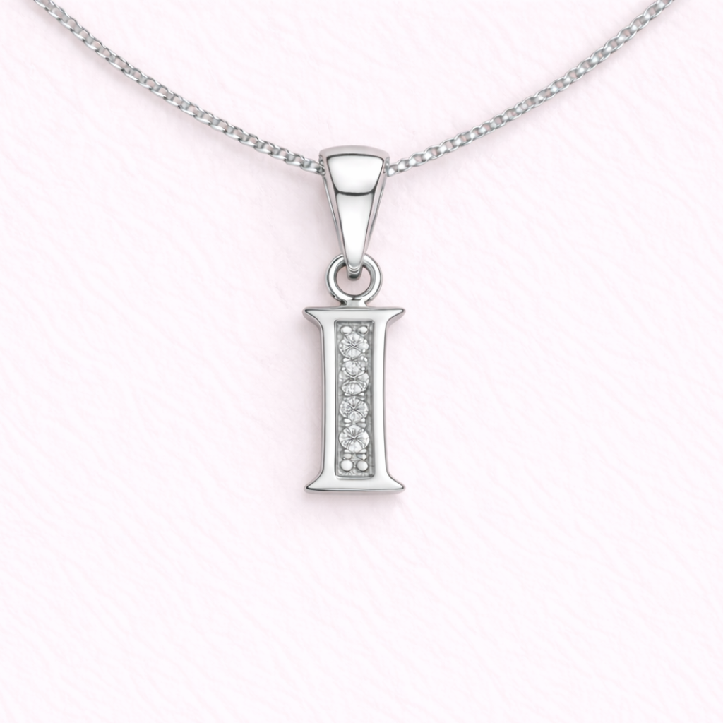 Collar Inicial I - Plata 925 y circones