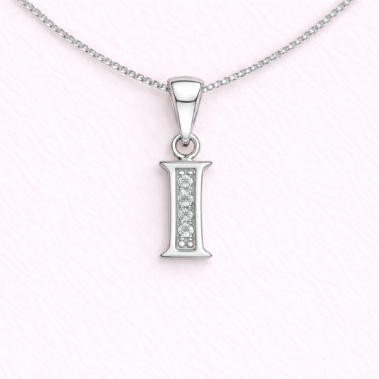 Collar Inicial I - Plata 925 y circones