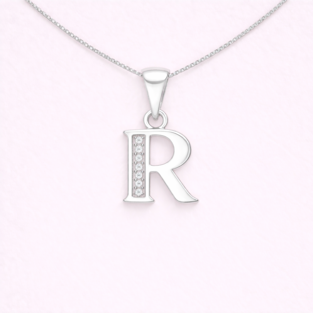 Collar Inicial R - Plata 925