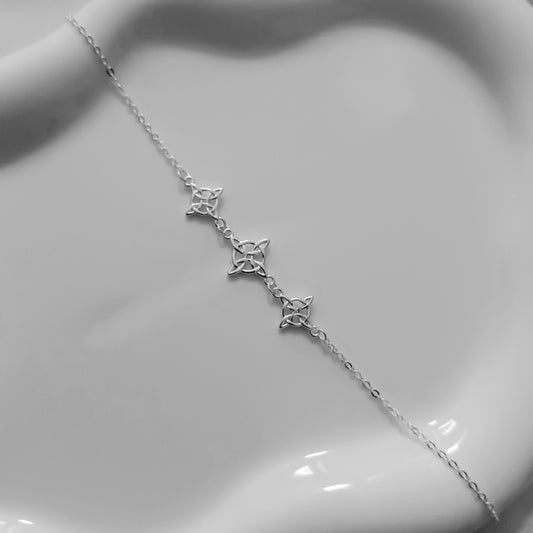 Pulsera Triple Protección Plata 925