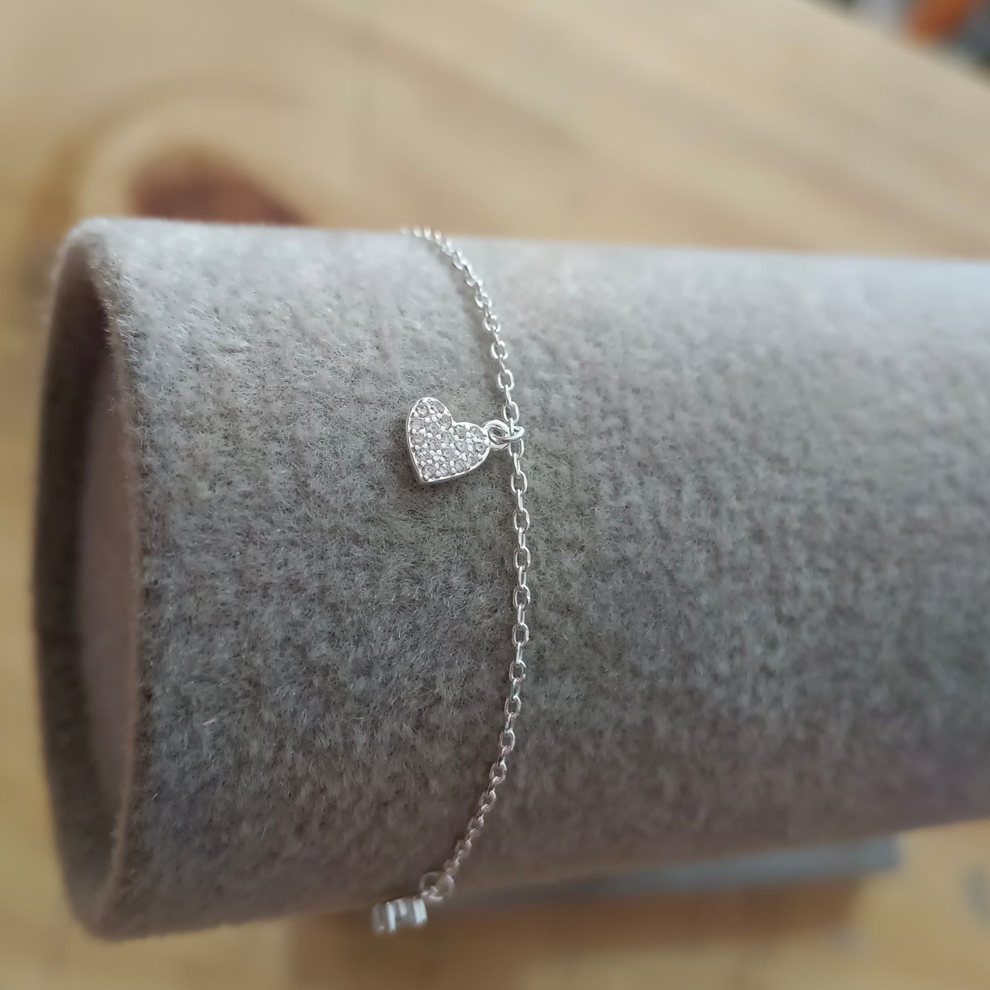 Pulsera Corazón & brillos