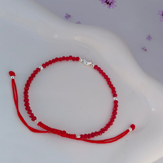 Pulsera Roja Cristal Heart