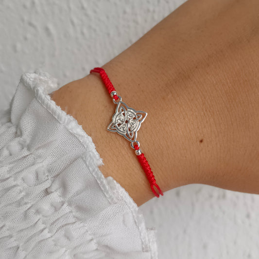 Pulsera Roja Nudo de Bruja Ajustable