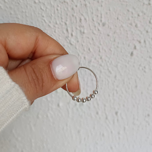 Anillo Antiestrés balls - Plata 925