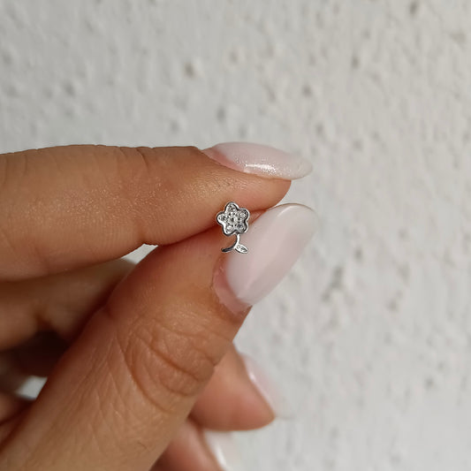 Piercing Flor Guía - Plata 925