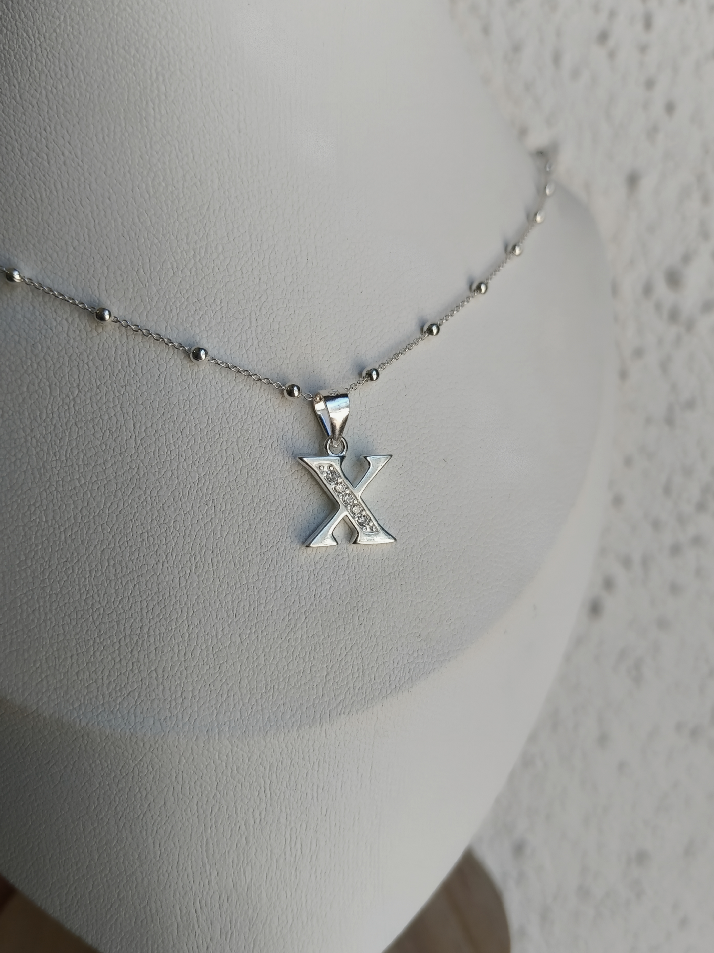 Collar Inicial X - Plata 925 con circones