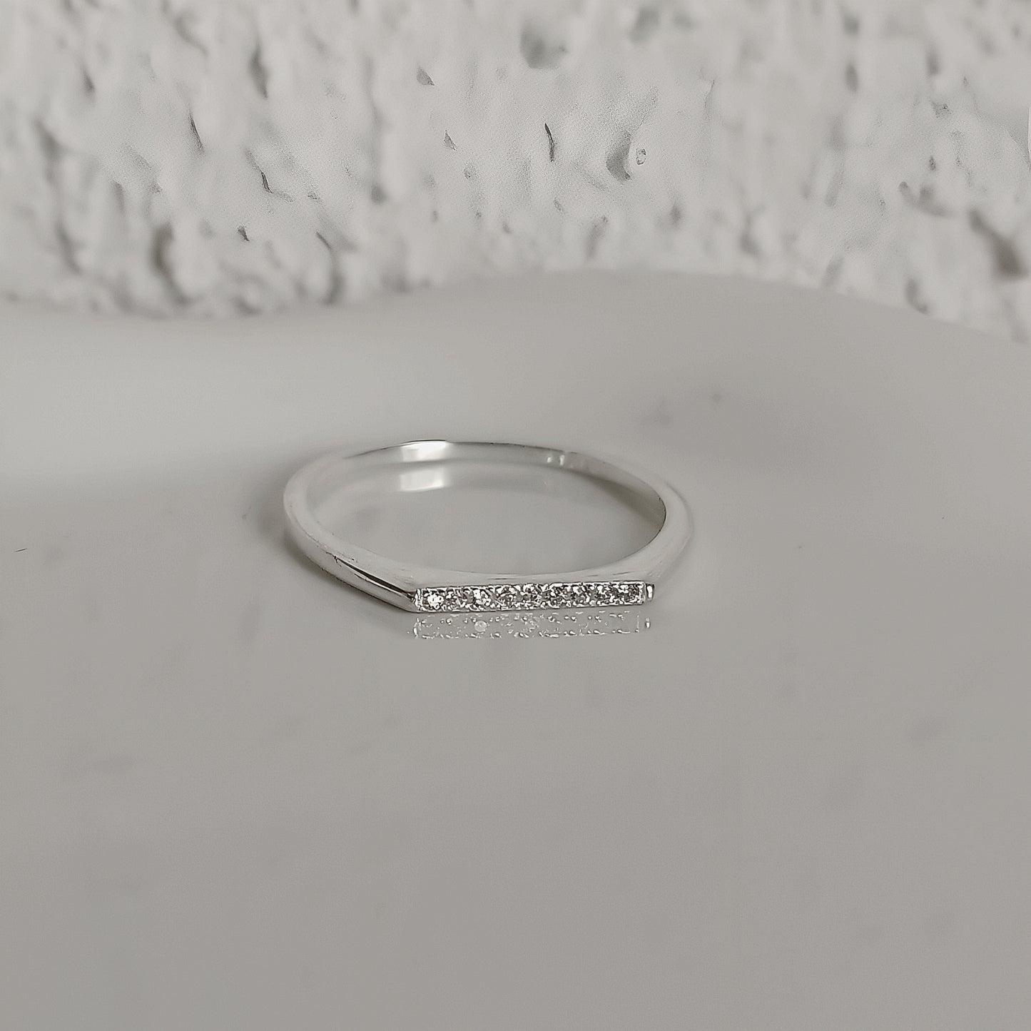 Anillo Cuadrado brillos - Plata 925
