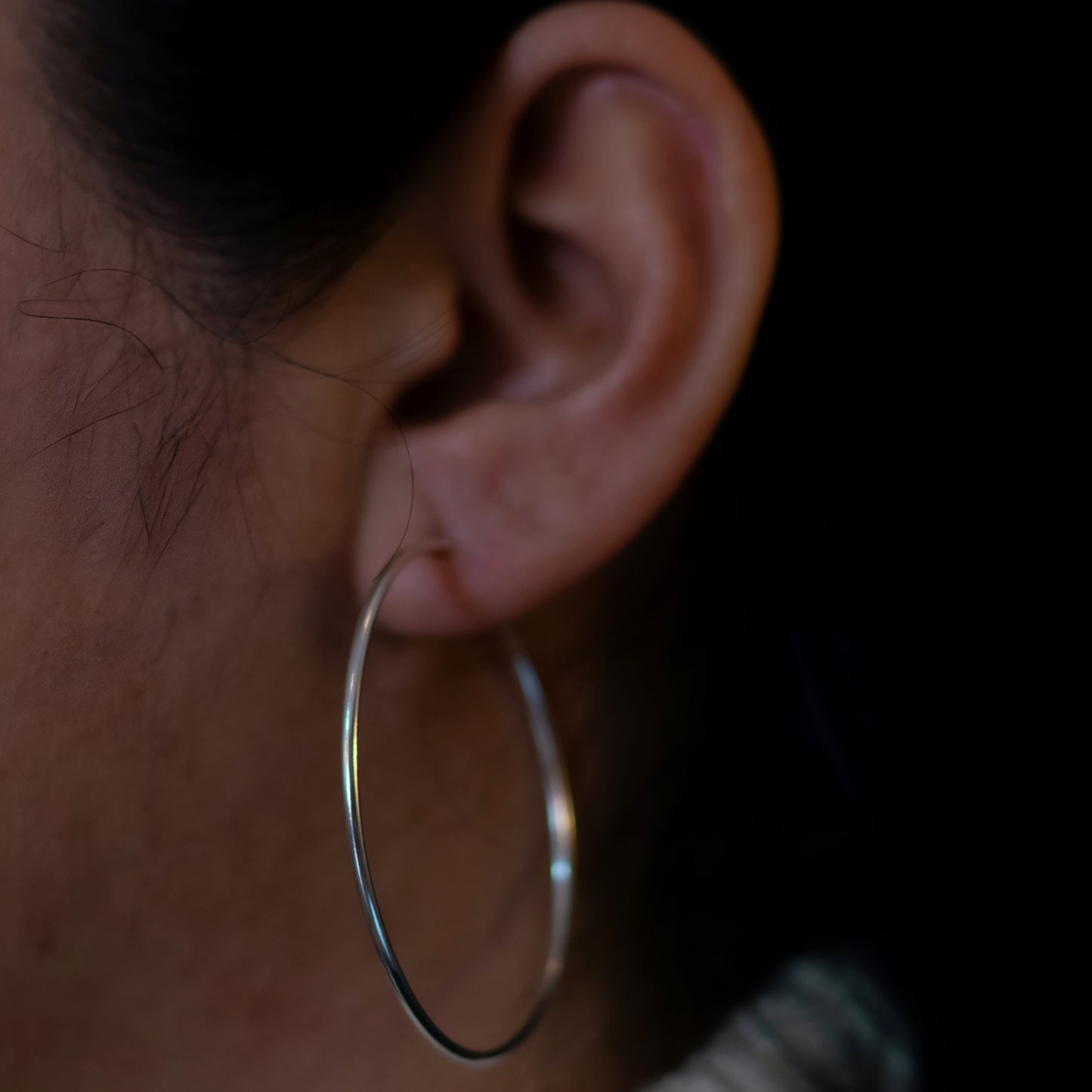 Argollas clasicas 40 mm - Plata 925