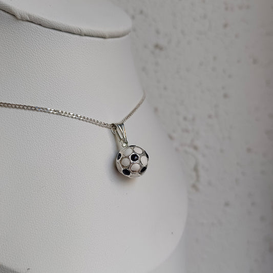 Collar pelota de fútbol - Plata 925