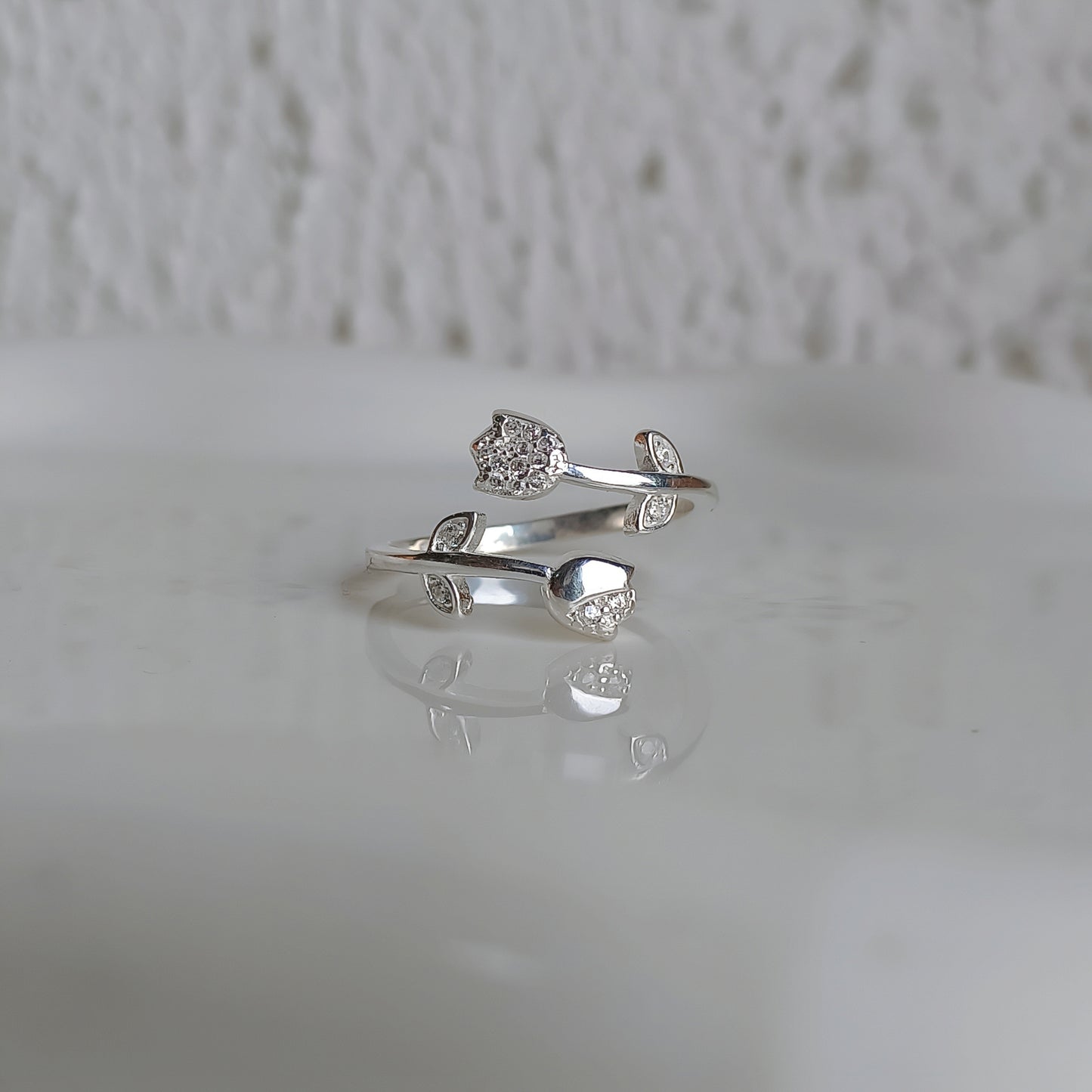 Anillo Tulipán ( Ajustable ) - Plata 925