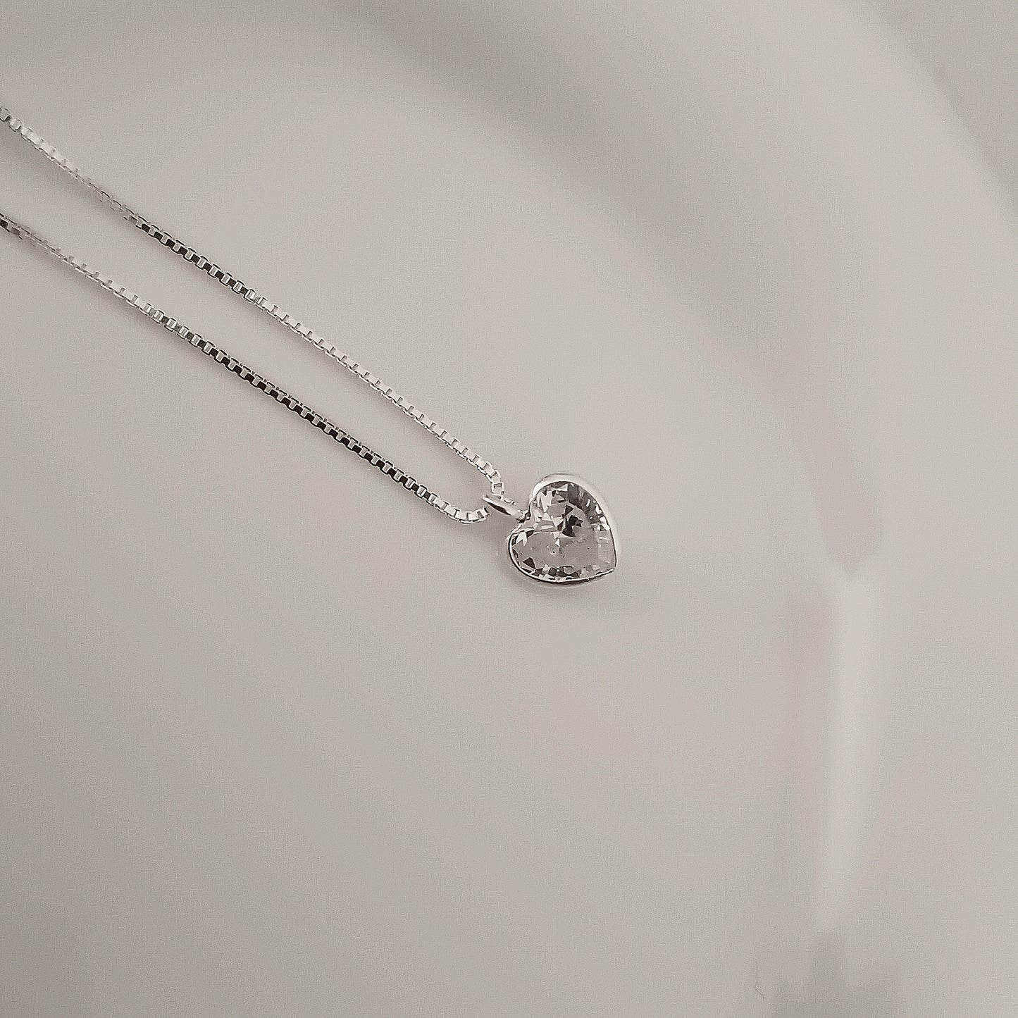 Collar Punto de Luz Corazón - Plata 925