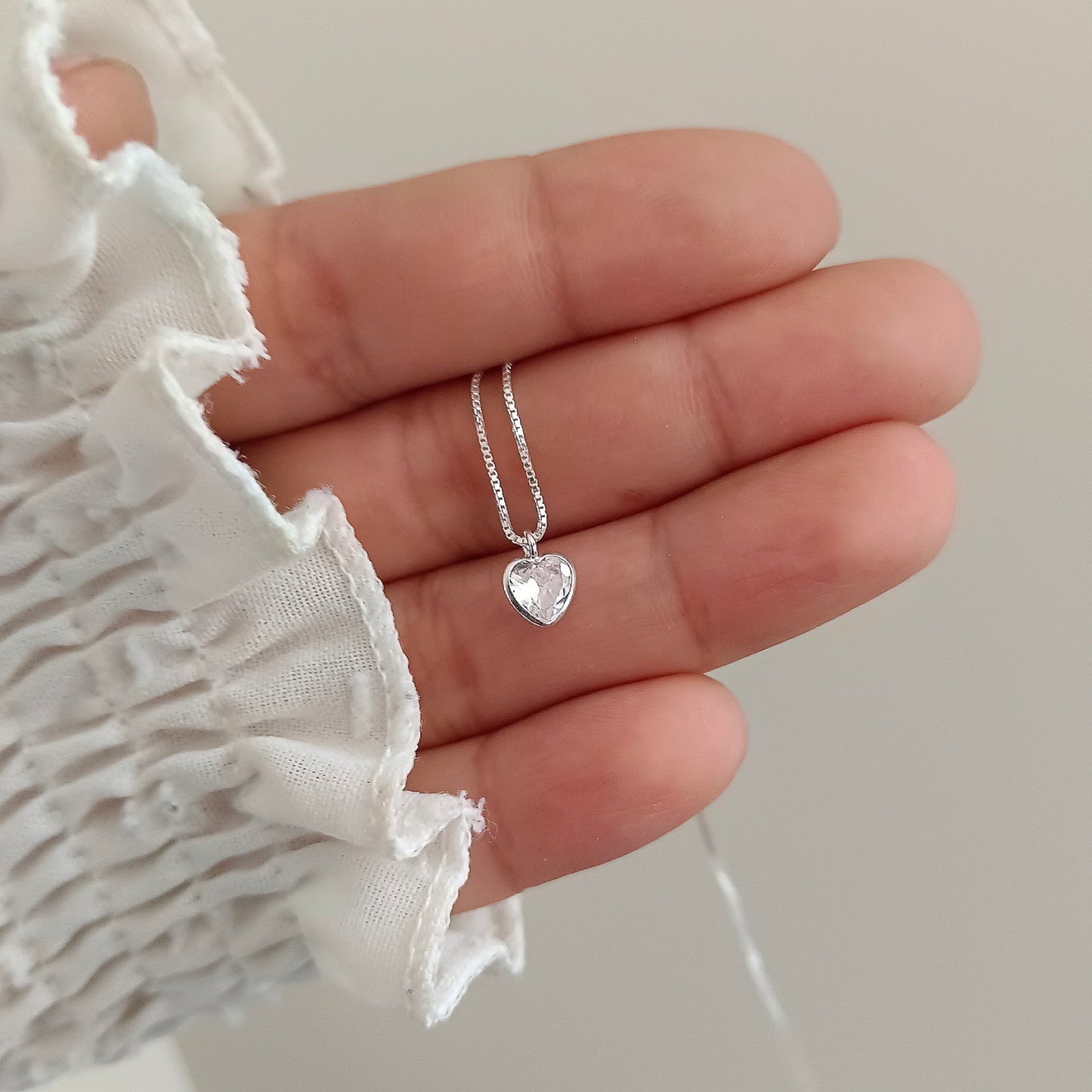 Collar Punto de Luz Corazón - Plata 925