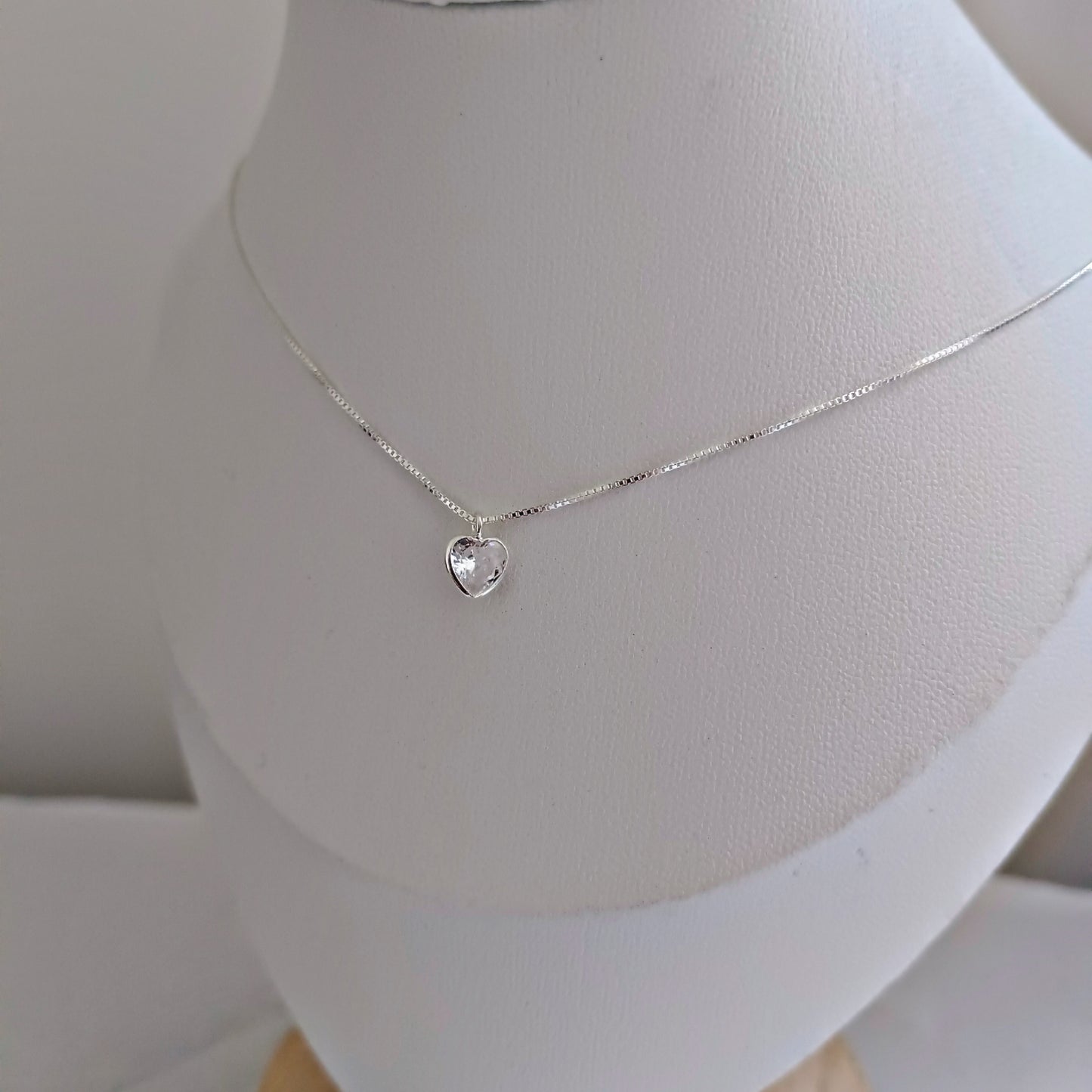 Collar Punto de Luz Corazón - Plata 925