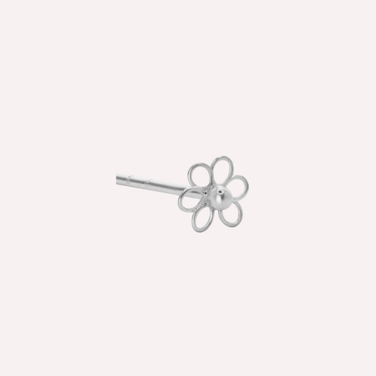Piercing flor sin tope nariz - Plata 925