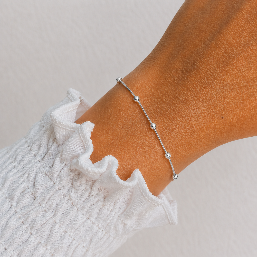 Pulsera Bolitas Minimalista - Plata 925
