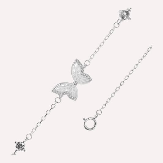 Pulsera Mariposa con Circones - Plata 925