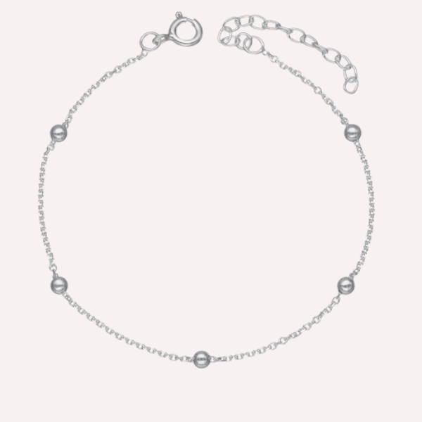 Pulsera con bolitas - Plata 925
