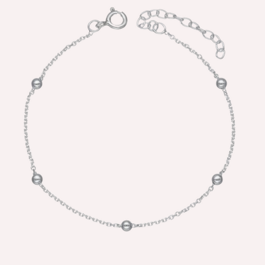 Pulsera con bolitas - Plata 925