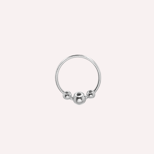 Piercing argollas trio esferas - Plata 925