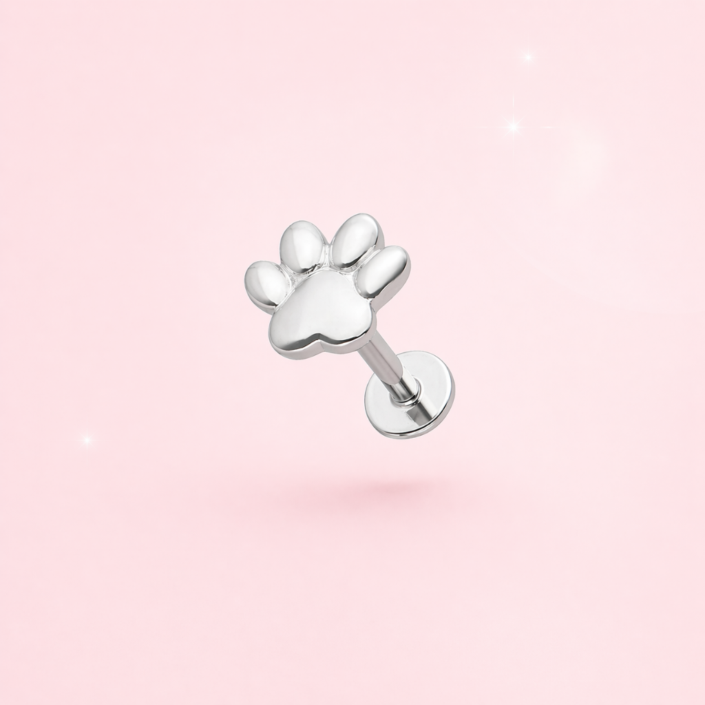 Piercing Huella Plata 925 – Tope Plano