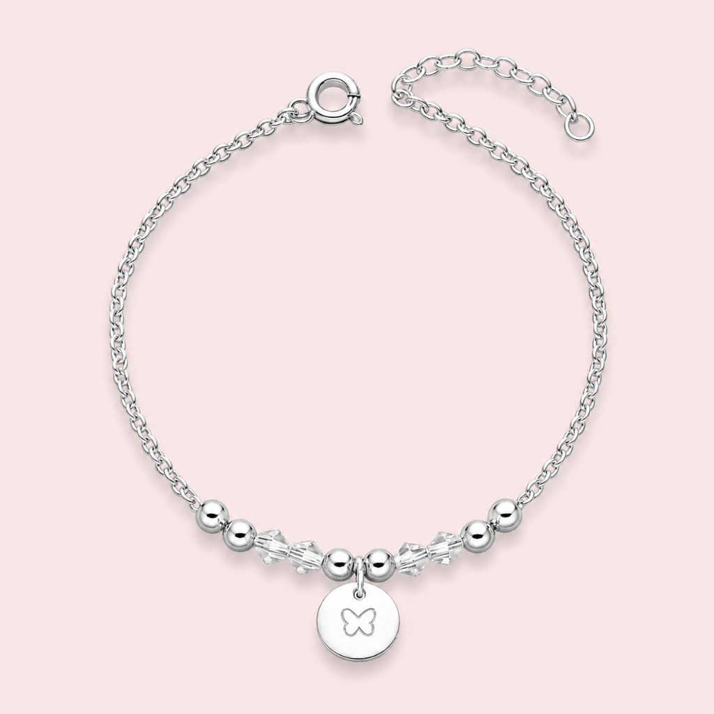 Pulsera Mariposa con cristales Swarovski - Plata 925